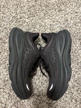 Hoka Black Men's Running Shoes with Subtle Reflective Accent